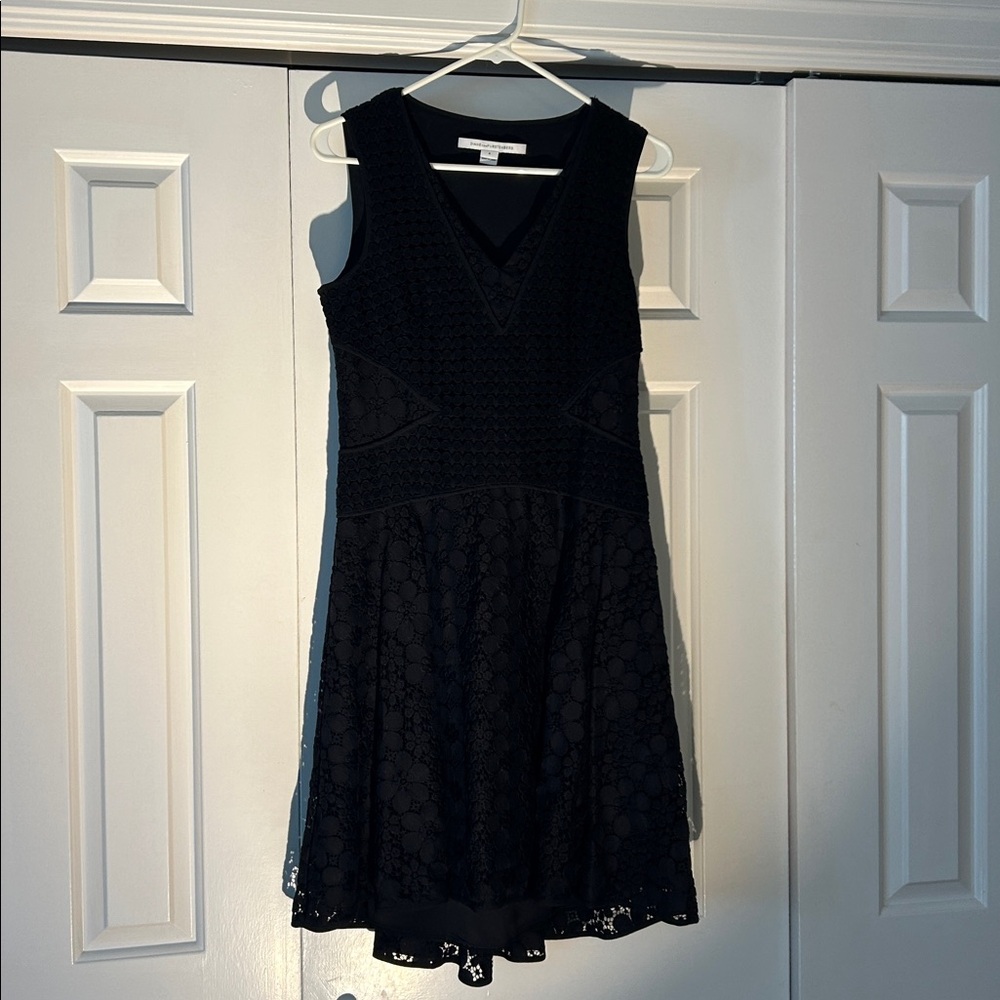 Diane Von Furstenberg Black Textured Dress
